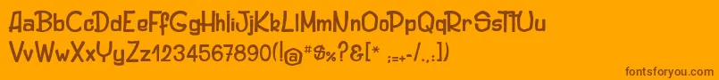 Шрифт OriginalWoody – коричневые шрифты на оранжевом фоне
