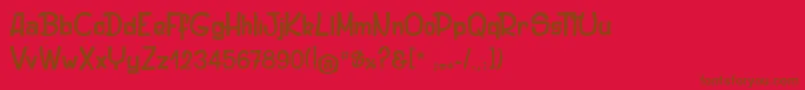 fuente OriginalWoody – Fuentes Marrones Sobre Fondo Rojo