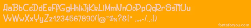 OriginalWoody Font – Pink Fonts on Orange Background