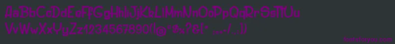 Czcionka OriginalWoody – fioletowe czcionki na czarnym tle