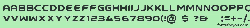 フォントGroundcontrolFreeForPersonalUseOnly – 緑の背景に黒い文字