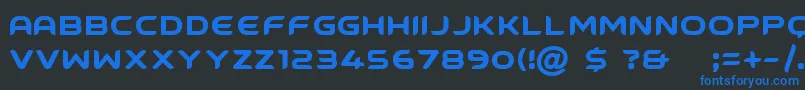 GroundcontrolFreeForPersonalUseOnly Font – Blue Fonts on Black Background