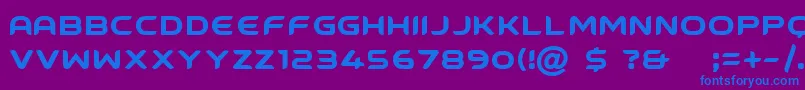 GroundcontrolFreeForPersonalUseOnly Font – Blue Fonts on Purple Background