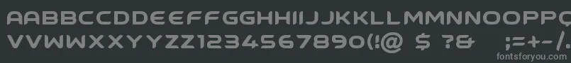 フォントGroundcontrolFreeForPersonalUseOnly – 黒い背景に灰色の文字