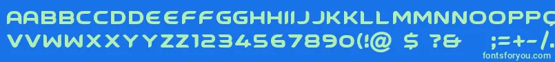 GroundcontrolFreeForPersonalUseOnly Font – Green Fonts on Blue Background