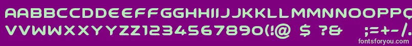 GroundcontrolFreeForPersonalUseOnly Font – Green Fonts on Purple Background