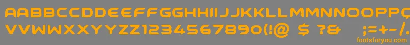 フォントGroundcontrolFreeForPersonalUseOnly – オレンジの文字は灰色の背景にあります。