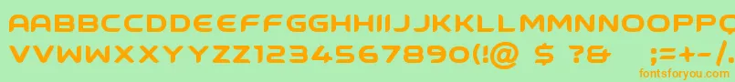 GroundcontrolFreeForPersonalUseOnly Font – Orange Fonts on Green Background