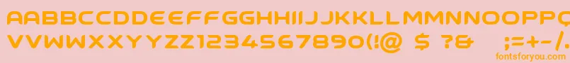 GroundcontrolFreeForPersonalUseOnly Font – Orange Fonts on Pink Background