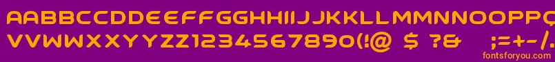 GroundcontrolFreeForPersonalUseOnly Font – Orange Fonts on Purple Background