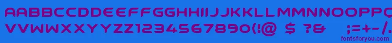 GroundcontrolFreeForPersonalUseOnly Font – Purple Fonts on Blue Background