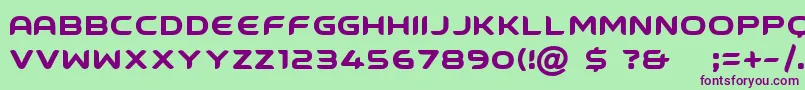 GroundcontrolFreeForPersonalUseOnly Font – Purple Fonts on Green Background