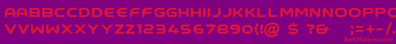 フォントGroundcontrolFreeForPersonalUseOnly – 紫の背景に赤い文字