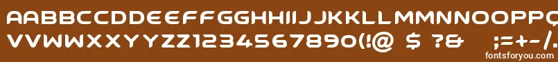 フォントGroundcontrolFreeForPersonalUseOnly – 茶色の背景に白い文字