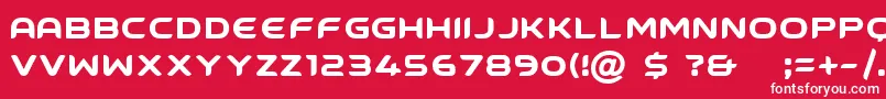 フォントGroundcontrolFreeForPersonalUseOnly – 赤い背景に白い文字