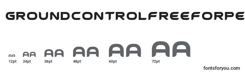 GroundcontrolFreeForPersonalUseOnly Font Sizes