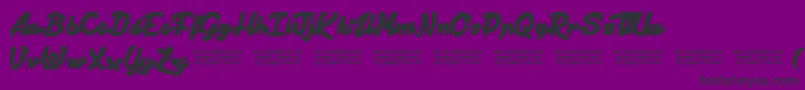 Шрифт ManhattanAvenue – чёрные шрифты на фиолетовом фоне