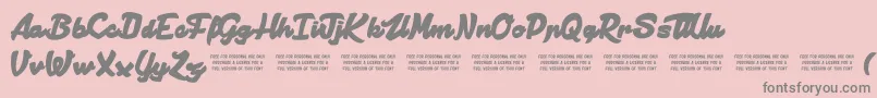 ManhattanAvenue Font – Gray Fonts on Pink Background