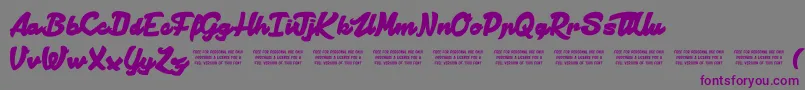 ManhattanAvenue Font – Purple Fonts on Gray Background