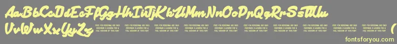 ManhattanAvenue Font – Yellow Fonts on Gray Background