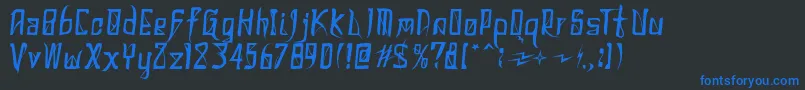 DonaldoRegrecka Font – Blue Fonts on Black Background