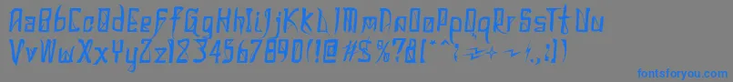 DonaldoRegrecka Font – Blue Fonts on Gray Background