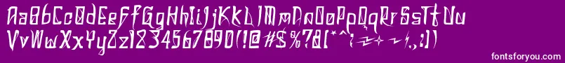 DonaldoRegrecka Font – White Fonts on Purple Background