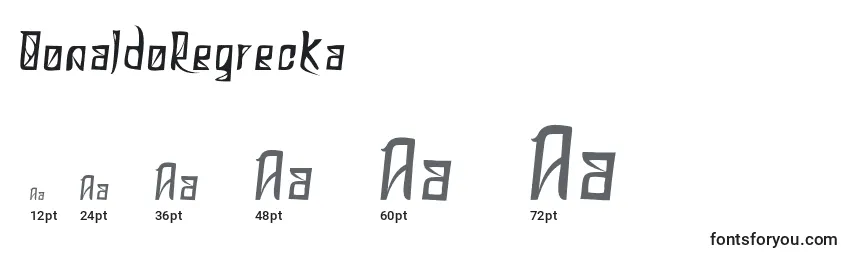 DonaldoRegrecka Font Sizes