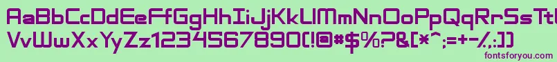 AdventureSubtitlesNormal Font – Purple Fonts on Green Background