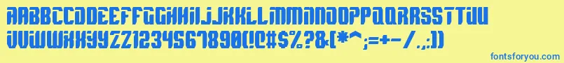 Spyh Font – Blue Fonts on Yellow Background