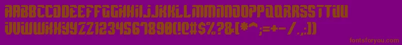 Spyh-fontti – ruskeat fontit violetilla taustalla