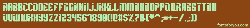 Spyh Font – Green Fonts on Brown Background