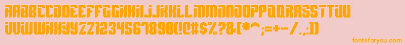 Spyh-fontti – oranssit fontit vaaleanpunaisella taustalla