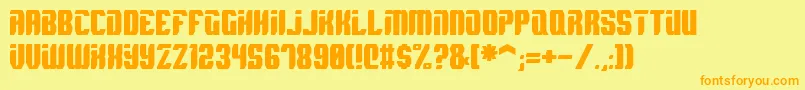 Fonte Spyh – fontes laranjas em um fundo amarelo