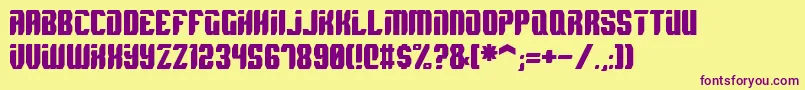 Spyh Font – Purple Fonts on Yellow Background