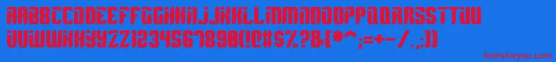 Spyh-fontti – punaiset fontit sinisellä taustalla