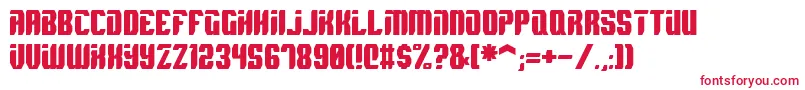 フォントSpyh – 白い背景に赤い文字