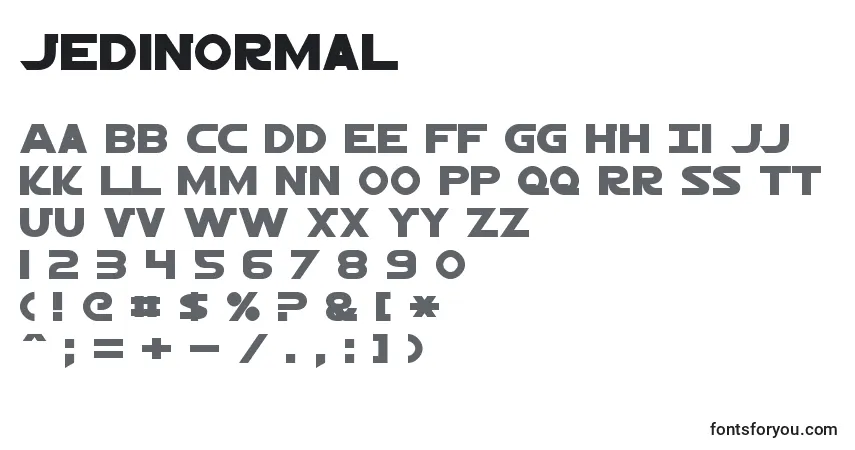 Schriftart JediNormal – Alphabet, Zahlen, spezielle Symbole