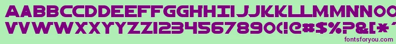 JediNormal Font – Purple Fonts on Green Background