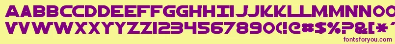 JediNormal Font – Purple Fonts on Yellow Background