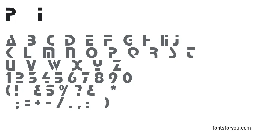 A fonte Pelnic – alfabeto, números, caracteres especiais