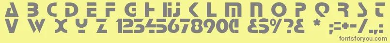 Pelnic Font – Gray Fonts on Yellow Background