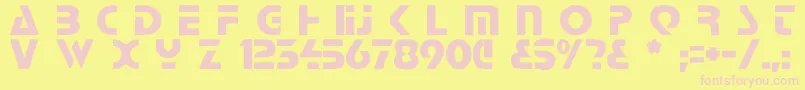 Pelnic Font – Pink Fonts on Yellow Background