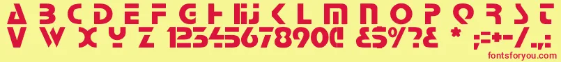 Pelnic Font – Red Fonts on Yellow Background