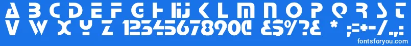 フォントPelnic – 青い背景に白い文字