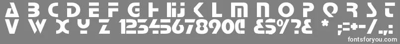 フォントPelnic – 灰色の背景に白い文字