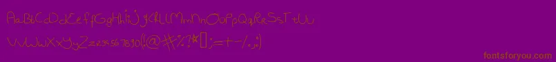 fuente Badhandwriting1 – Fuentes Marrones Sobre Fondo Morado