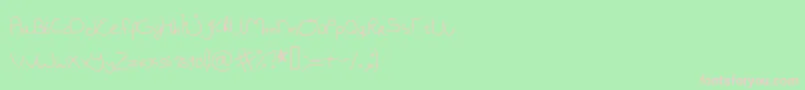 Badhandwriting1 Font – Pink Fonts on Green Background