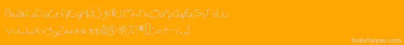 Badhandwriting1 Font – Pink Fonts on Orange Background