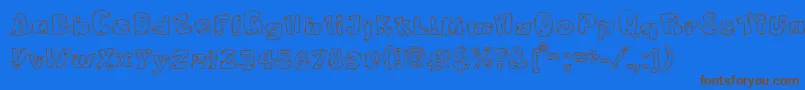 PetShop Font – Brown Fonts on Blue Background